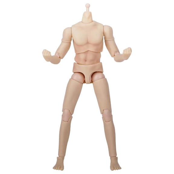 6 Inch Male Model Figure Muscle Body Figure with Semi Soft Articulations And Life Like Skin Tones Collectible Gift