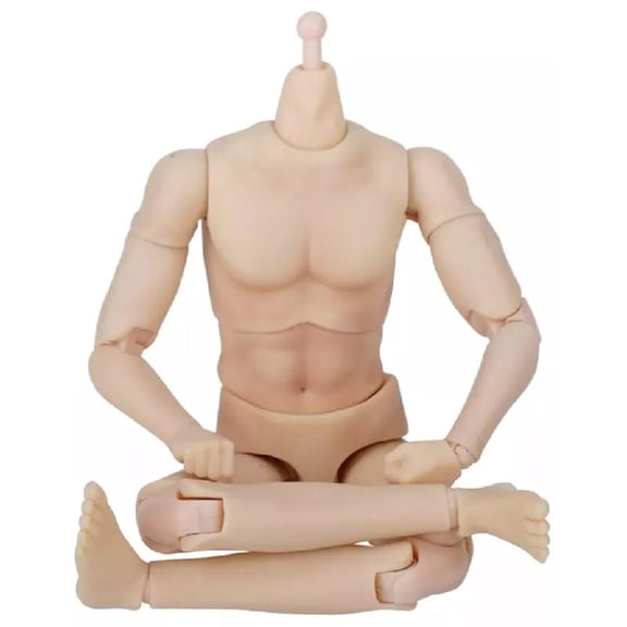 6 Inch Male Model Figure Muscle Body Figure with Semi Soft Articulations And Life Like Skin Tones Collectible