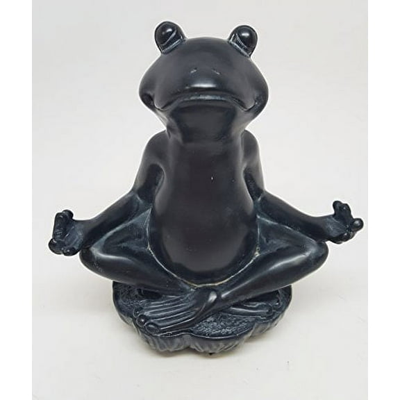 6 Inch Meditation Frog Relaxed Buddhist Resin Statue Figurine