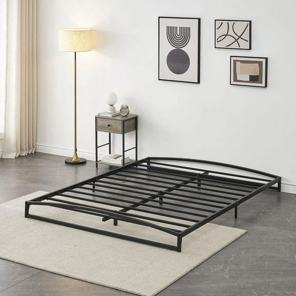 6 Inch Metal Full Size Platform Bed Frame with Metal Slat Support Mattress Foundation, No Box Spring Needed (Full)