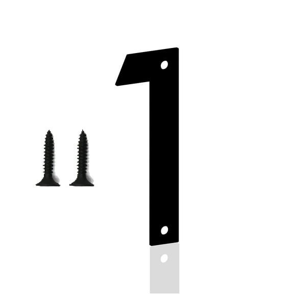 6 Inch Metal House Numbers Letters, Black House Address Letters, Outdoor Mailbox Numbers, Modern Metal Address Number Letter for Homes, Apartments, Farms, Outside (1)