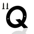 thumbnail image 1 of 6 Inch Metal House Numbers Letters, Black House Address Letters, Outdoor Mailbox Numbers, Modern Metal Address Number Letter for Homes, Apartments, Farms, Outside (Q), 1 of 5