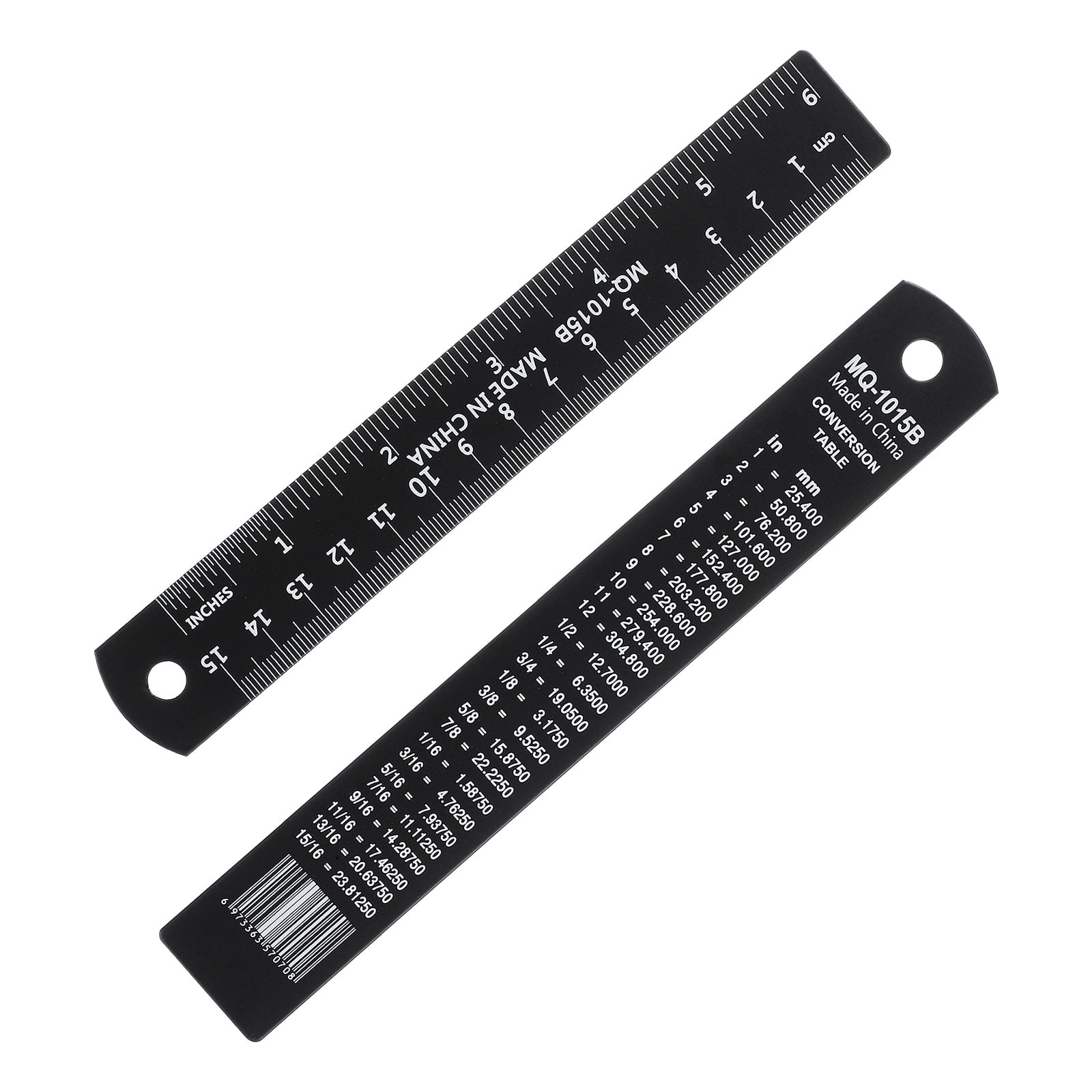 6 Inch Metal Ruler, Aluminum Alloy Metric Ruler with Inches and ...