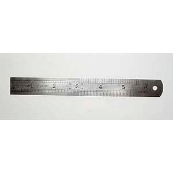 6 Inch Metal Ruler - in Inches And Centimeters