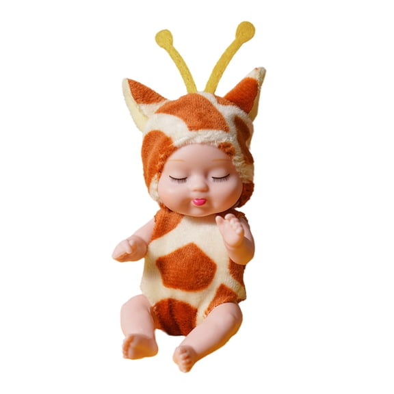 6 Inch Mini Dolls Lifelike Realistic Tiny Dolls with Animal Clothes, for 3+ Easter Graduation Birthday(Lovely Style),5.9*1.96 inch.