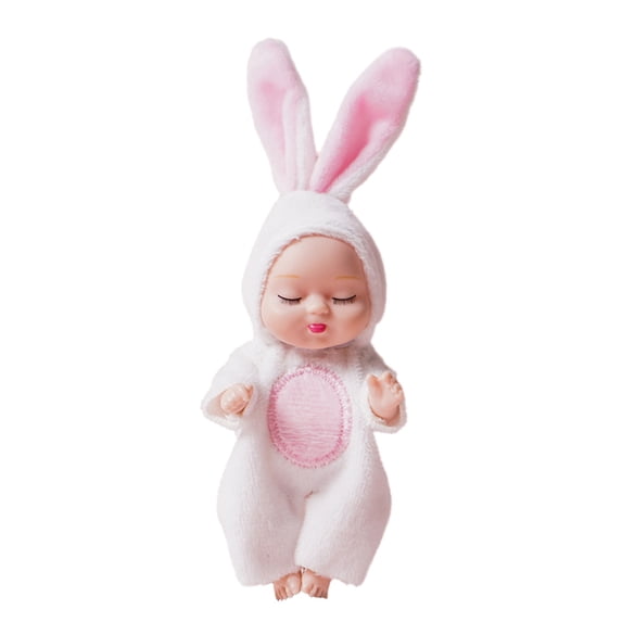 6 Inch Mini Dolls Lifelike Realistic Tiny Dolls with Animal Clothes, for 3+ Easter Graduation Birthday(Lovely Style),5.9*1.96 inch.