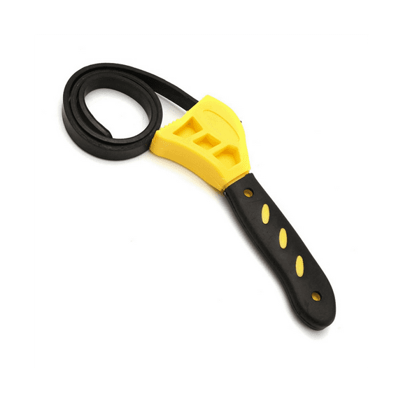 Quaqdae 6 Inch Multifunctional Belt Wrench Adjustable Oil Filter Bottle Opener Auto Repair Filter Dual-Purpose Wrench