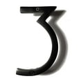 thumbnail image 1 of 6 Inch NACH Floating Mount Shadow House Address Number For Outside or Inside, Metal Modern House Numbers For Mailbox, Front Door, Maximum Rust Protection, Black Aluminum, Number 3, HH-SDW6-BLK-3, 1 of 5