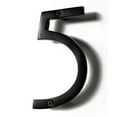 thumbnail image 1 of 6 Inch NACH Floating Mount Shadow House Address Number For Outside or Inside, Metal Modern House Numbers For Mailbox, Front Door, Maximum Rust Protection, Black Aluminum, Number 5, HH-SDW6-BLK-5, 1 of 5