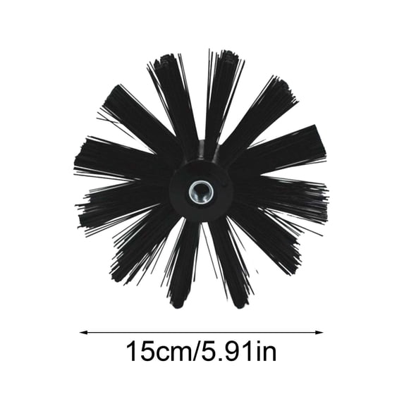 6 Inch Nylon Chimney & Dryer Vent Cleaning Brush | M8 Thread Lint Remover Brush Head for Duct Cleaning | 1-Pack