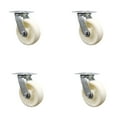 thumbnail image 1 of 6 Inch Nylon Swivel Caster Set with Ball Bearing and Swivel Lock Service Caster, 1 of 2