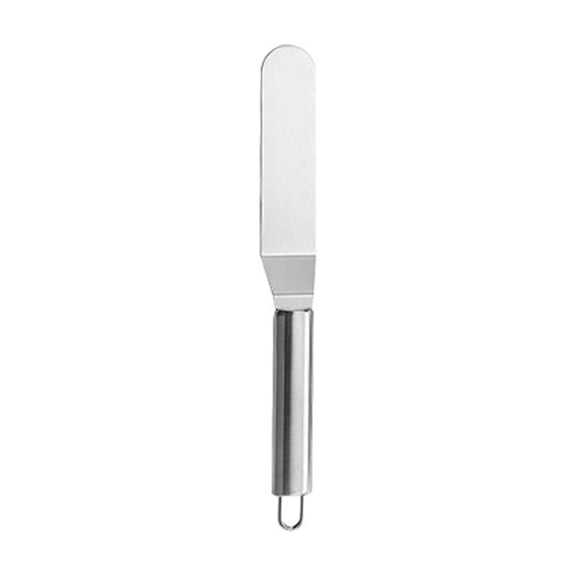 6 Inch Offset Spatula Stainless Steel Cake Decorating Tool Flexible Icing Spatula with Ergonomic Handle for Frosting Baking and Pastry Decorating 1 PCS
