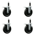 thumbnail image 1 of 6 Inch Phenolic Swivel 1 Inch Expanding Stem Caster Set Total Lock Brake, 1 of 2