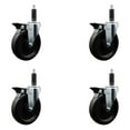 thumbnail image 1 of 6 Inch Phenolic Swivel 1 Inch Expanding Stem Caster Set with Brake SCC, 1 of 2