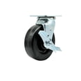 thumbnail image 1 of 6 Inch Phenolic Swivel Caster with Ball Bearing and Brake Service Caster Brand, 1 of 2