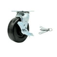 thumbnail image 1 of 6 Inch Phenolic Swivel Caster with Roller Bearing and Swivel Lock Service Caster, 1 of 2