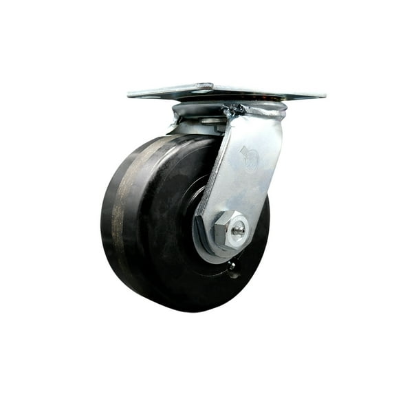 6 Inch Phenolic Wheel Heavy Duty Top Plate Swivel Caster Service Caster Brand
