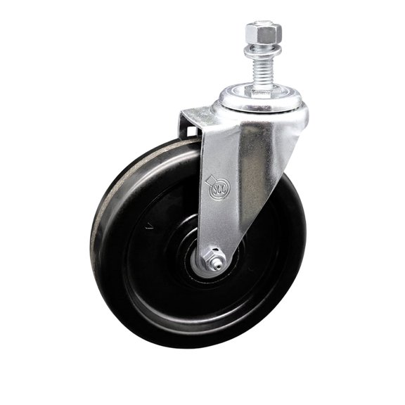 6 Inch Phenolic Wheel Swivel 12mm Threaded Stem Caster Service Caster Brand