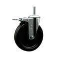 thumbnail image 1 of 6 Inch Phenolic Wheel Swivel 5/8 Inch Threaded Stem Caster Total Lock Brake SCC, 1 of 2
