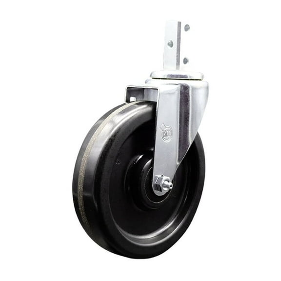 6 Inch Phenolic Wheel Swivel 7/8 Inch Square Stem Caster Service Caster Brand