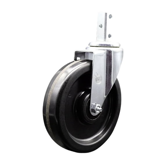 6 Inch Phenolic Wheel Swivel 7/8 Inch Square Stem Caster Service Caster Brand