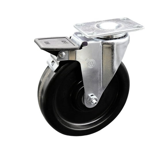 6 Inch Phenolic Wheel Swivel Top Plate Caster with Brake Service Caster Brand