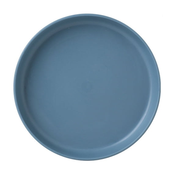 6 Inch Plastic Dinner Plates, Wheat Straw Plates Reusable & Unbreakable, Non-Toxic Microwave Safe Plates for Camping, Daily Use, BPA-Free Dishwasher Safe Plate Set(Blue)