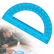 6 Inch Plastic Protractor 180 Degree, Clear Angle Measuring Tool for Geometry and Home Office Use