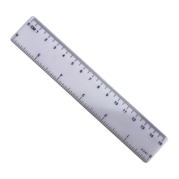 6 Inch Plastic Ruler, Straight Rulers with Inch And Centimeter, Small Measurement Tool, Back to Classroom Supplies, Office Must Haves, Lightweight Stationery by Ageoie
