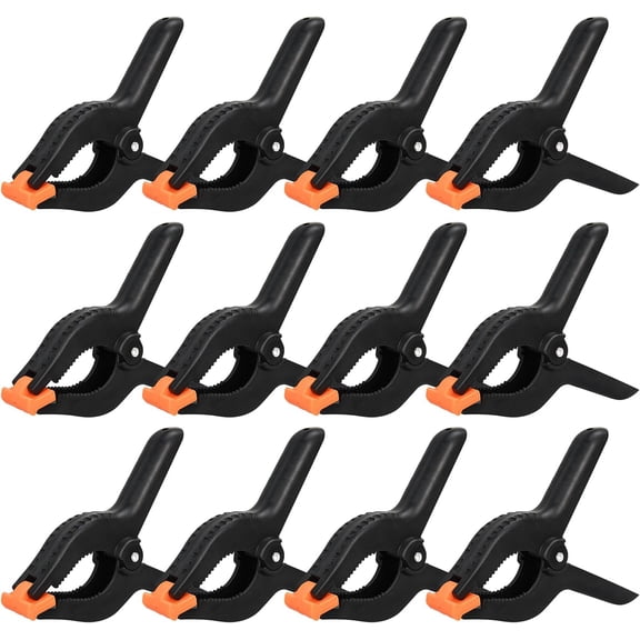6 Inch Plastic Spring Clamps Heavy Duty Woodworking Photography Backdrop Clips 12 Pack