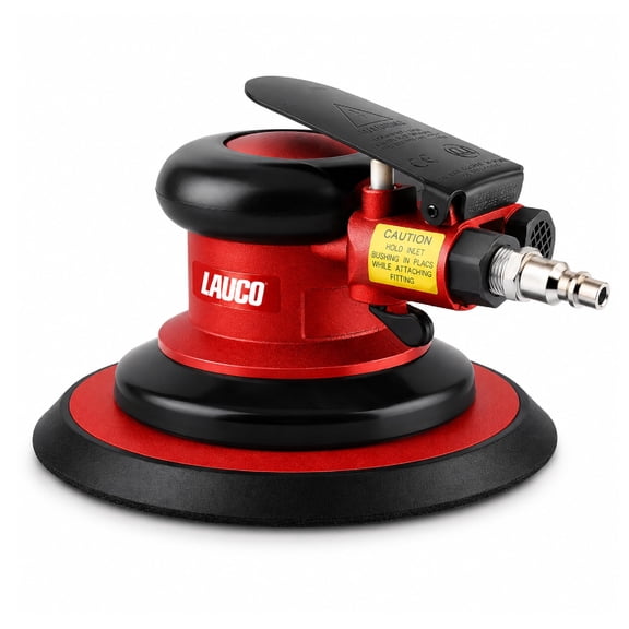 6-Inch Pneumatic Random Orbital Air Sander, 12,000 RPM, Low Vibration, 6" Hook & Loop Sanding Pad, Professional DA Air Sander for Auto Body, Woodworking & Metal Finishing