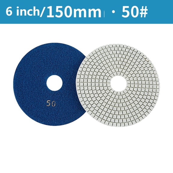 6 Inch Polishing Pads for Concrete, Granite, Marble - Flexible Grinding Discs