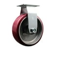 thumbnail image 1 of 6 Inch Poly on Aluminum Wheel Rigid Caster with Ball Bearing Service Caster, 1 of 2