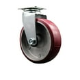 thumbnail image 1 of 6 Inch Poly on Aluminum Wheel Swivel Caster with Ball Bearing Service Caster, 1 of 2