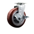 thumbnail image 1 of 6 Inch Poly on Polyolefin Swivel Caster with Ball Bearing and Brake SCC, 1 of 2