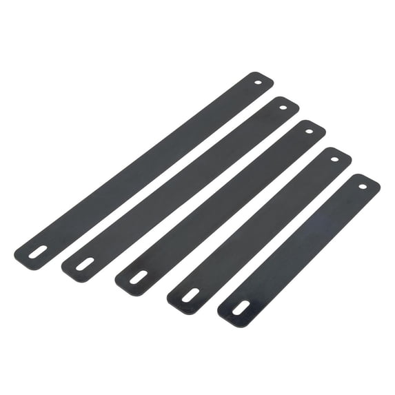 Speedway Motors 6 Inch Pre Cut Spring Steel Strip Zinc Plated Drilled and Slotted Hardened and Tempered 1 Inch Wide .062 Inch Thick Universal Fit