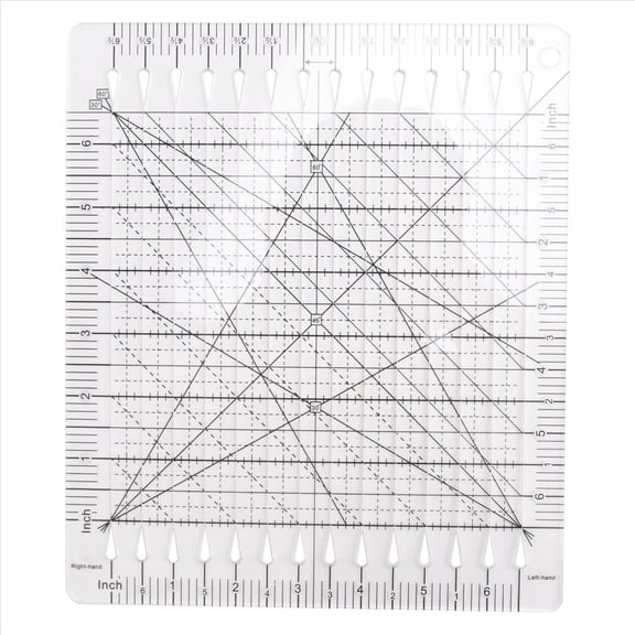 6Inch Quilting Sewing Ruler Template, Fabric Cutting Patchwork DIY Craft Tool