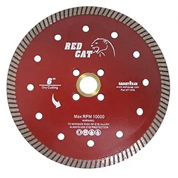 6 Inch Red Cat Turbo Blade for Granite, Quartz, Stone