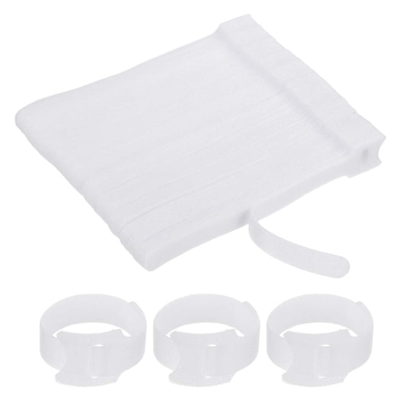 6 Inch Reusable Cable Ties, 100 Pcs Adjustable Fastening Straps White