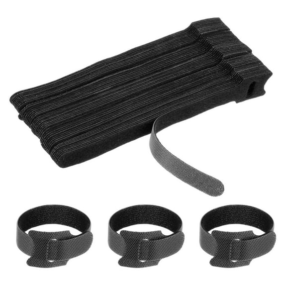 6 Inch Reusable Cable Ties, 50 Pcs Adjustable Fastening Straps Black
