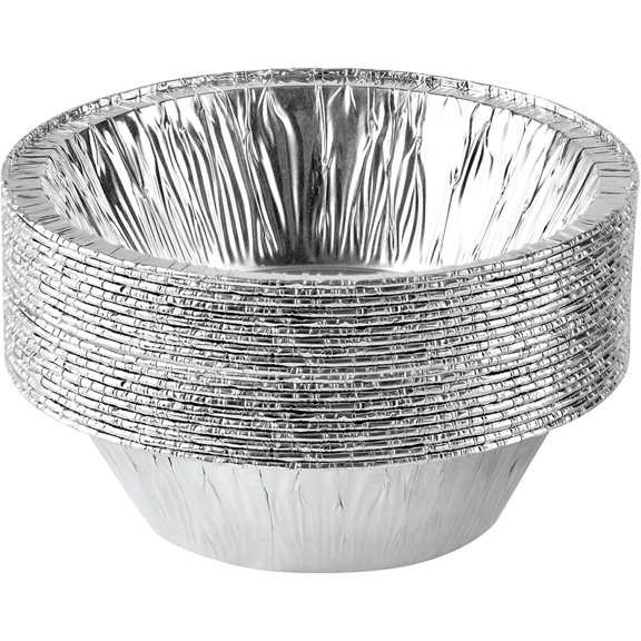 6-Inch Round Disposable Aluminum Cake Pans – Oven & Freezer Safe, Pack of 20, for Baking, Roasting, Storage & Reheating