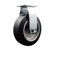 thumbnail image 1 of 6 Inch Rubber on Aluminum Wheel Rigid Caster with Roller Bearing SCC, 1 of 2