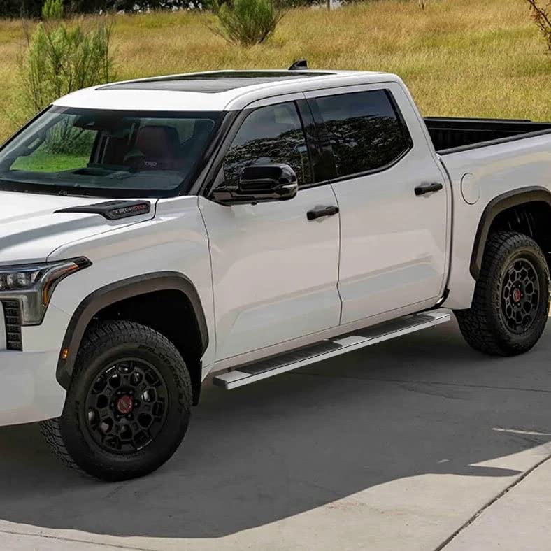 HD Ridez Running Boards For Toyota Tundra 2022-2025 CrewMax - 6" Black Steel Steps, Rocker Panel Mount
