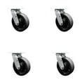 thumbnail image 1 of 6 Inch SS Glass Filled Nylon Swivel Caster Set w/Delrin Bearing and Swivel Lock, 1 of 2