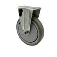 thumbnail image 1 of 6 Inch SS Gray Polyurethane Wheel Rigid Top Plate Caster Service Caster Brand, 1 of 2
