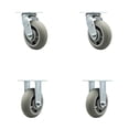 thumbnail image 1 of 6 Inch SS Thermoplastic Caster Set with Roller Bearing 2 Swivel Lock 2 Rigid SCC, 1 of 2