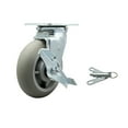 thumbnail image 1 of 6 Inch SS Thermoplastic Rubber Caster with Roller Bearing and Brake/Swivel Lock, 1 of 2