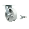 thumbnail image 1 of 6 Inch Semi Steel Swivel Caster with Ball Bearing and Swivel Lock Service Caster, 1 of 2