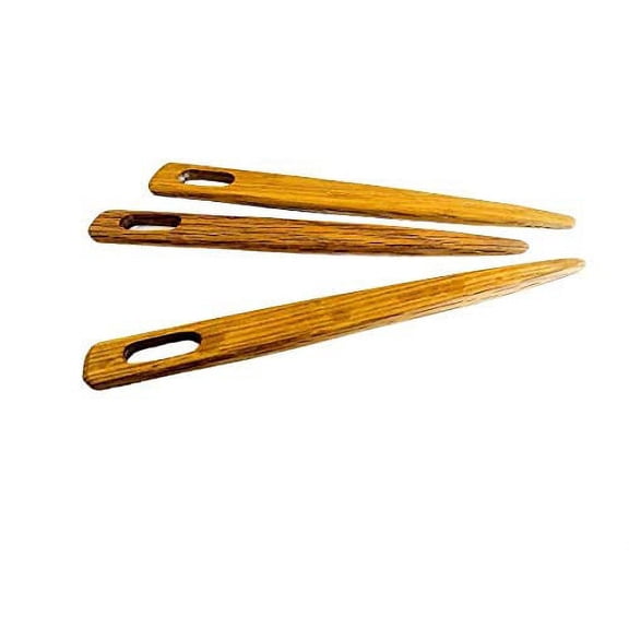 6 Inch Set of 3 Toothbrush, nalbinding, Rug Making, Multi Purpose Weaving Needles