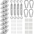 thumbnail image 1 of 6 Inch Shade Sail Hardware Kit, 40 Pcs Stainless Steel Sun Shade Installation Kit for Triangle Sun Shade Sail (40 PCS) (80 PCS) D, 1 of 5